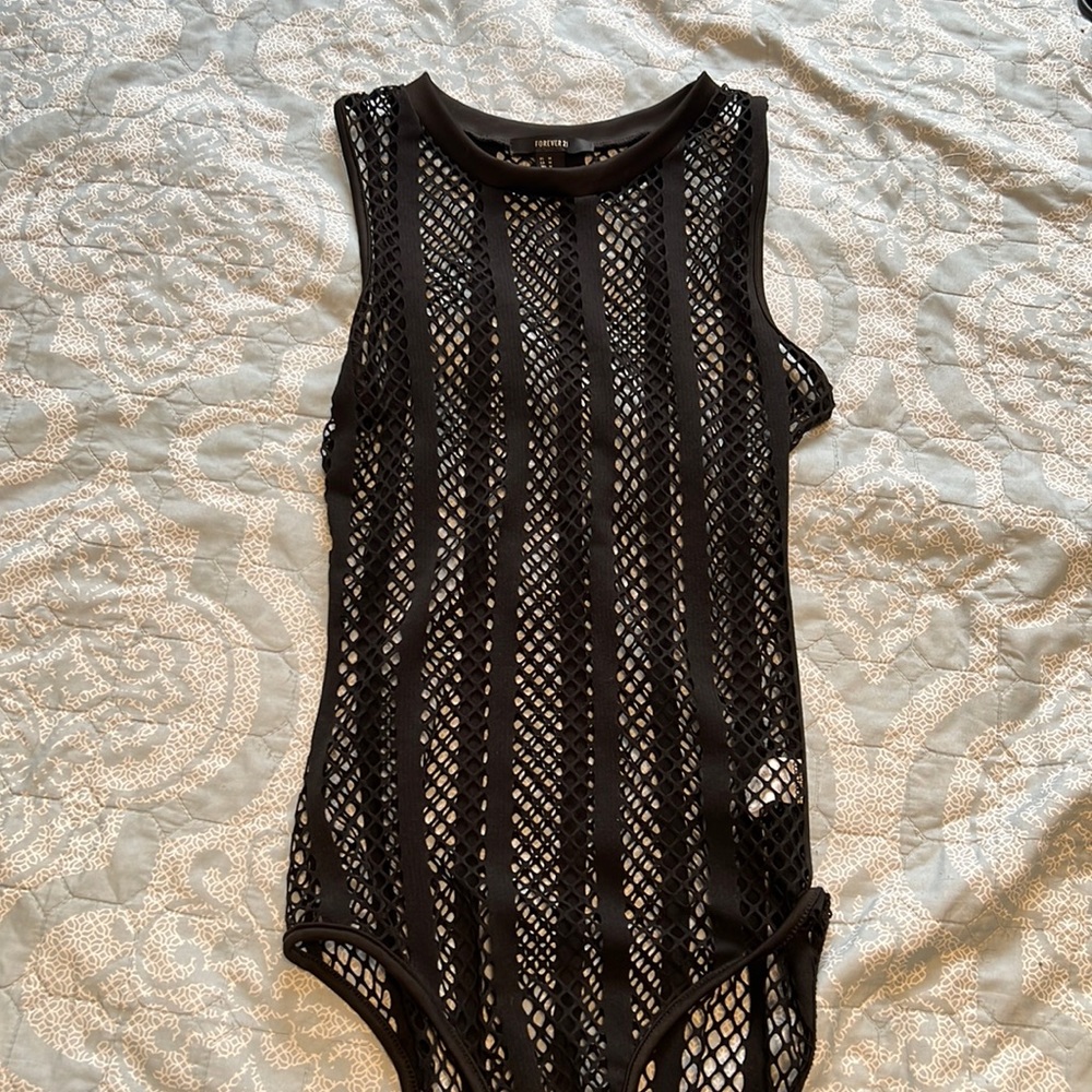 Forever 21 fish net body suit